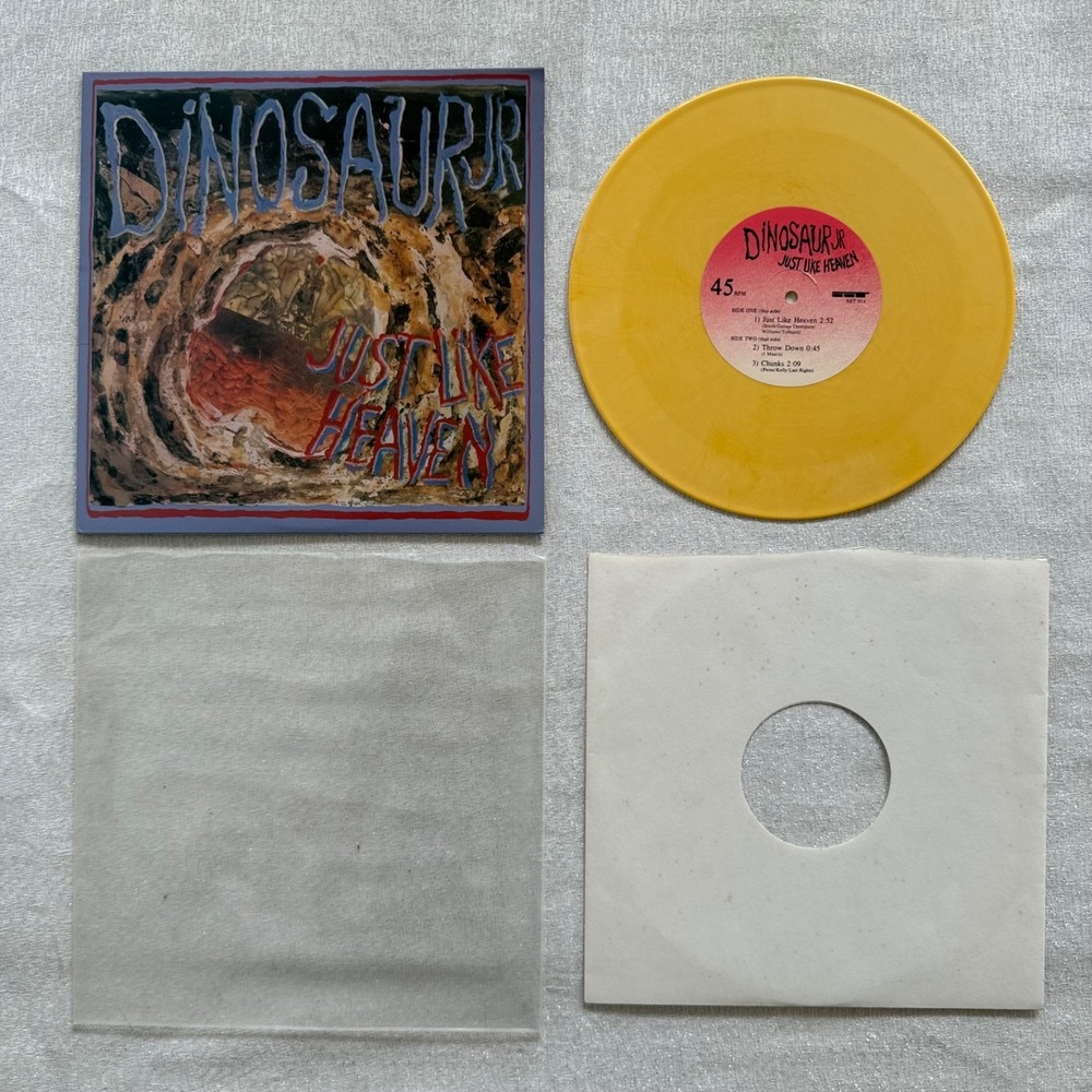 Dinosaur Jr Just Like Heaven 12" Vinyl Yellow SST 914 45RPM Indie Rock